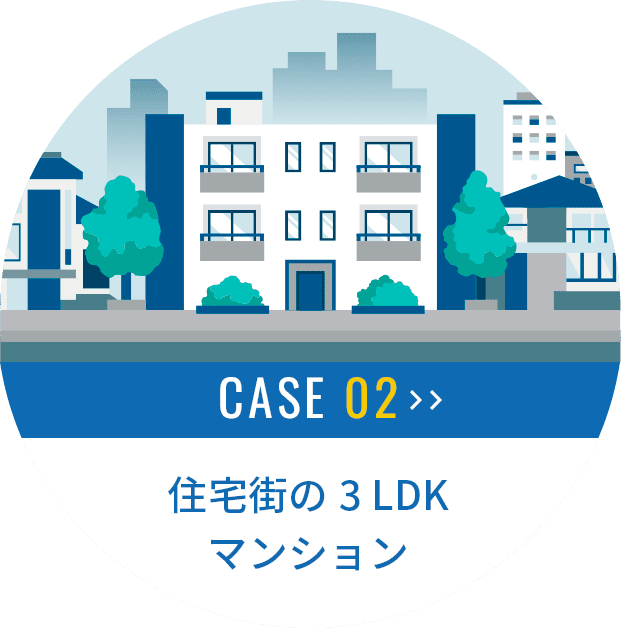 CASE02 住宅街の3LDKマンション